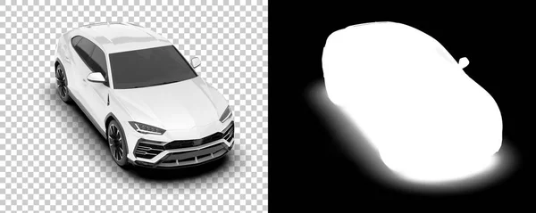 Suv Car Car Isolated Background Mask Rendering Illustration — Stockfoto