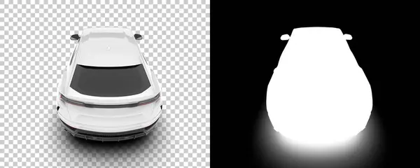 Suv Car Car Isolated Background Mask Rendering Illustration — kuvapankkivalokuva
