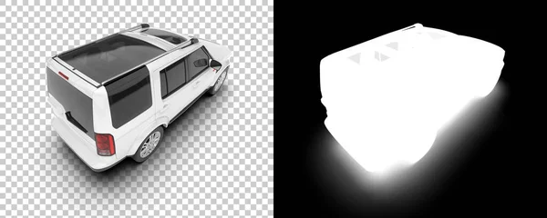 Suv Car Car Isolated Background Mask Rendering Illustration — 图库照片