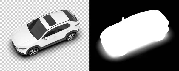 Suv Car Car Isolated Background Mask Rendering Illustration — Stok Foto