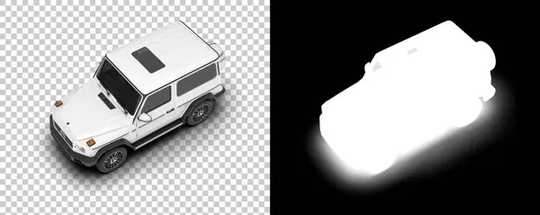 Suv Car Car Isolated Background Mask Rendering Illustration — стоковое фото
