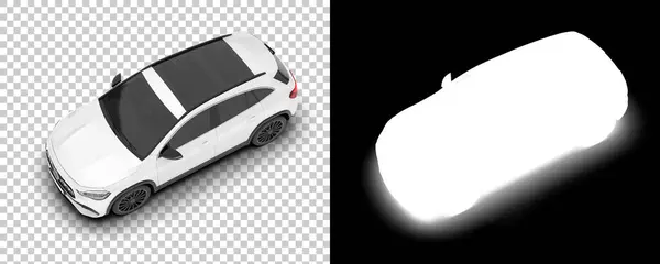 Suv Car Car Isolated Background Mask Rendering Illustration — Stok fotoğraf