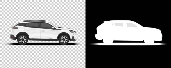 Suv Car Car Isolated Background Mask Rendering Illustration — Foto Stock