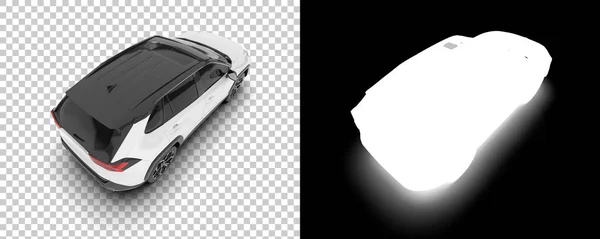 现实的Suv车背景隔离 3D渲染 — 图库照片
