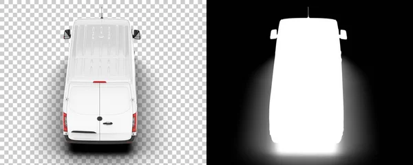 Cargo Van Isolated Background Mask Rendering Illustration — 스톡 사진