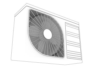 Klima beyaz arkaplanda izole edildi