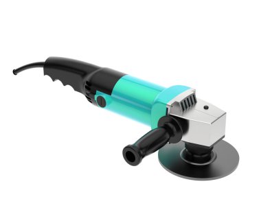 Beyaz arka plan üzerinde izole açılı taşlama tezgahı