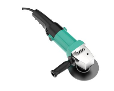 Beyaz arka plan üzerinde izole açılı taşlama tezgahı