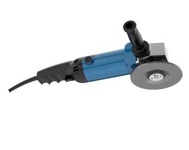 Beyaz arka plan üzerinde izole açılı taşlama tezgahı