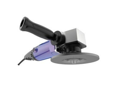 Beyaz arka plan üzerinde izole açılı taşlama tezgahı