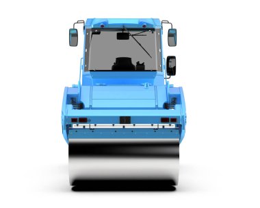 Articulated Tandem Road Roller isolated on white background