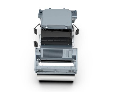 Articulated Tandem Road Roller isolated on white background