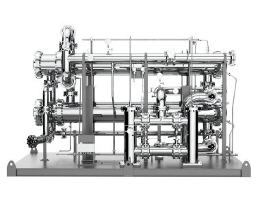 Assembly Construction isolated on background. 3d rendering - illustration