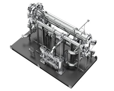 Assembly Construction isolated on background. 3d rendering - illustration