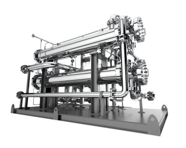 Assembly Construction isolated on background. 3d rendering - illustration