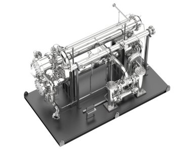 Assembly Construction isolated on background. 3d rendering - illustration