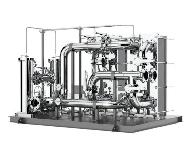 Assembly Construction isolated on background. 3d rendering - illustration