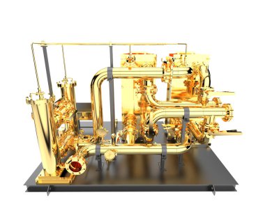 Assembly Construction isolated on background. 3d rendering - illustration