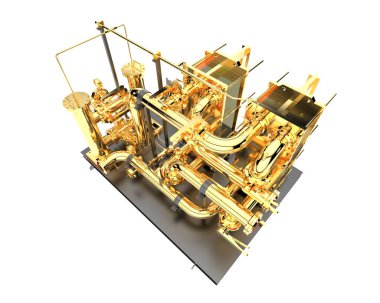 Assembly Construction isolated on background. 3d rendering - illustration