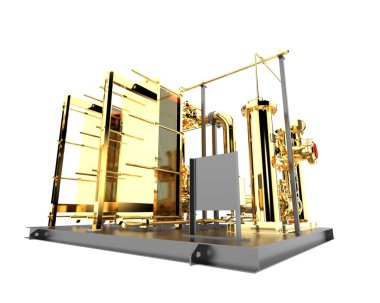Assembly Construction isolated on background. 3d rendering - illustration