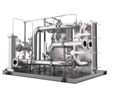 Assembly Construction isolated on background. 3d rendering - illustration