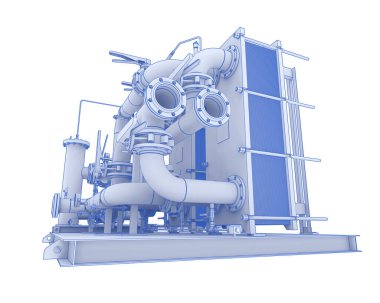 Assembly Construction isolated on background. 3d rendering - illustration