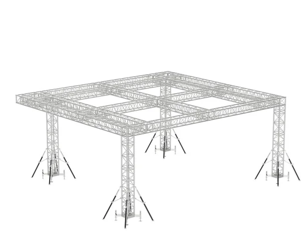 Structure Aluminium Isolée Sur Fond Blanc Rendu Illustration — Photo
