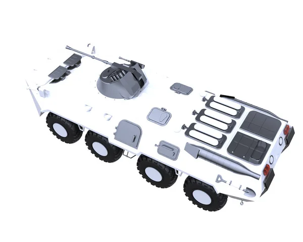 ホワイトバックの戦車 3Dレンダリング イラスト — ストック写真