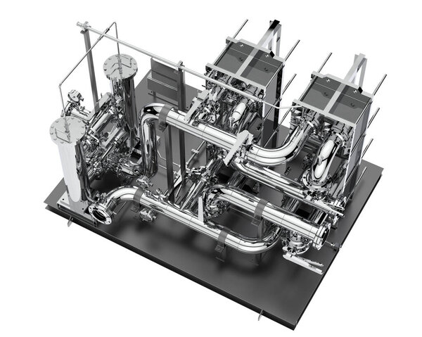 Assembly Construction isolated on background. 3d rendering - illustration