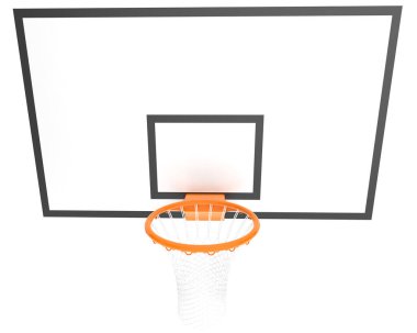 Basketbol potası beyaz arkaplanda izole