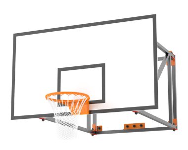 Basketbol potası beyaz arkaplanda izole