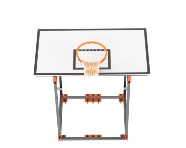 Basketbol potası beyaz arkaplanda izole