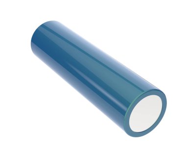 Beyaz arka planda pil. Üst Manzara. Metin için boşluk