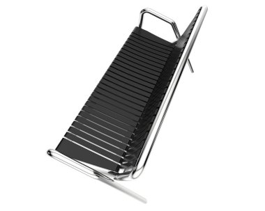 Beyaz arka planda izole edilmiş bir bank. 3d görüntüleme - illüstrasyon