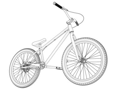 BMX bicycle isolated on white background