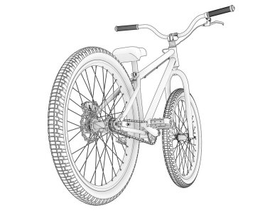 BMX bicycle isolated on white background