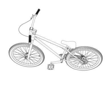 BMX bicycle isolated on white background