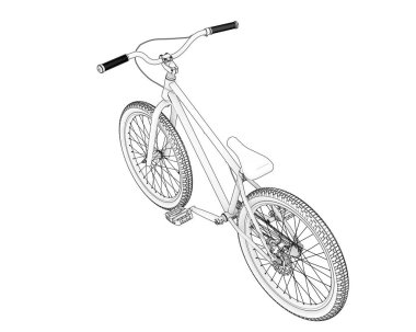 BMX bicycle isolated on white background