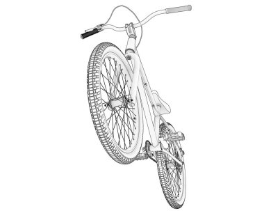 BMX bicycle isolated on white background