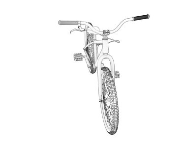 BMX bicycle isolated on white background