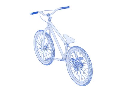 BMX bicycle isolated on white background