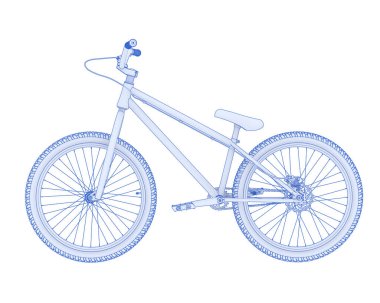 BMX bicycle isolated on white background