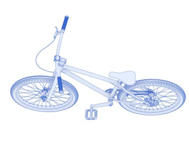 BMX bicycle isolated on white background