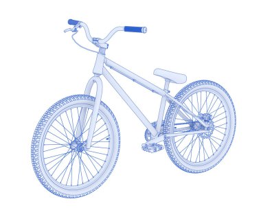 BMX bicycle isolated on white background