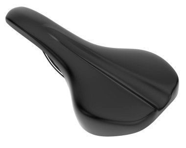 Arka planda motosiklet eyeri izole edilmiş. 3d görüntüleme - illüstrasyon