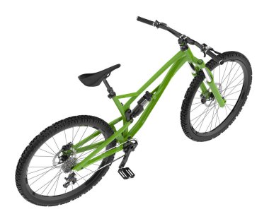 Full Suspension Mountain Bike isolated on white background