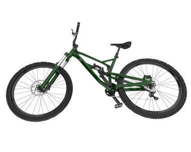 Full Suspension Mountain Bike isolated on white background