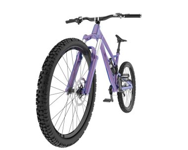 Full Suspension Mountain Bike isolated on white background