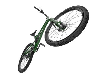 Full Suspension Mountain Bike isolated on white background