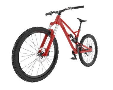 Full Suspension Mountain Bike isolated on white background